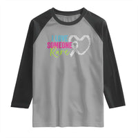 Rare Disease Awareness Raglan Shirt I Love Someone Rare Zebra Ribbon