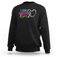 Rare Disease Awareness Sweatshirt I Love Someone Rare Zebra Ribbon