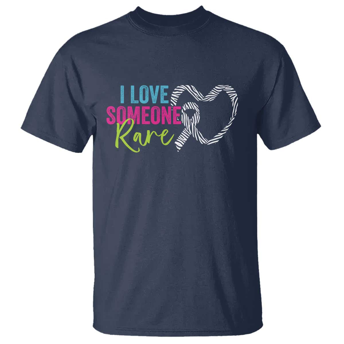 Rare Disease Awareness T Shirt I Love Someone Rare Zebra Ribbon