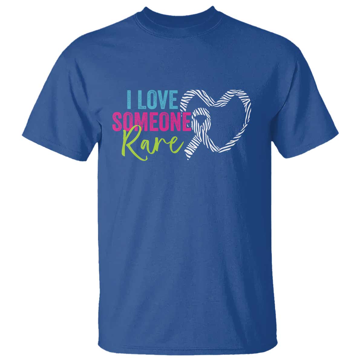 Rare Disease Awareness T Shirt I Love Someone Rare Zebra Ribbon