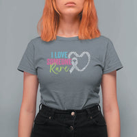 Rare Disease Awareness T Shirt For Women I Love Someone Rare Zebra Ribbon