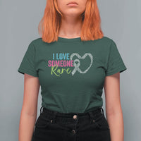 Rare Disease Awareness T Shirt For Women I Love Someone Rare Zebra Ribbon