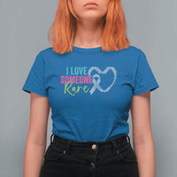 Rare Disease Awareness T Shirt For Women I Love Someone Rare Zebra Ribbon