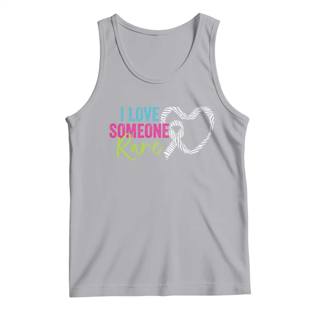 Rare Disease Awareness Tank Top I Love Someone Rare Zebra Ribbon