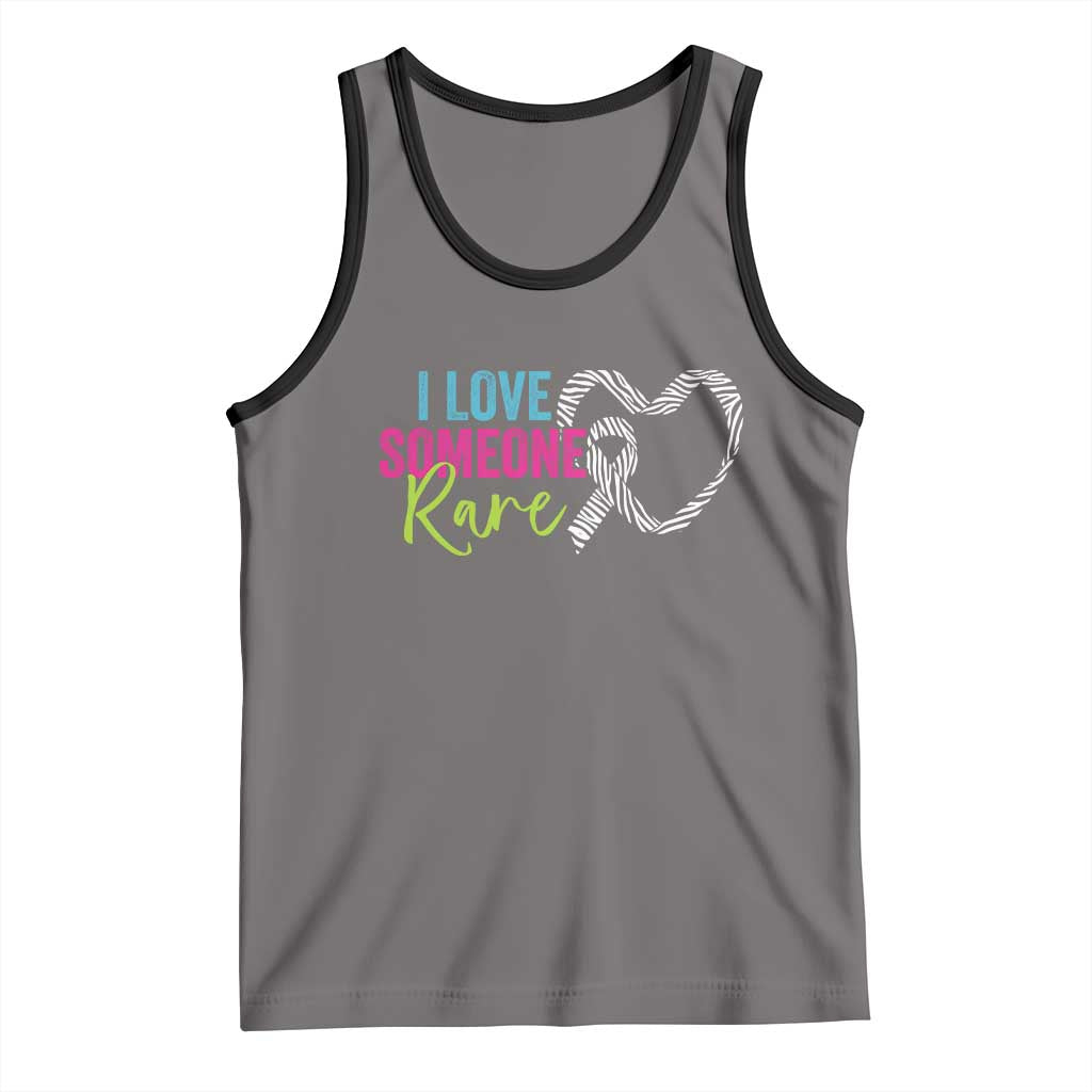 Rare Disease Awareness Tank Top I Love Someone Rare Zebra Ribbon