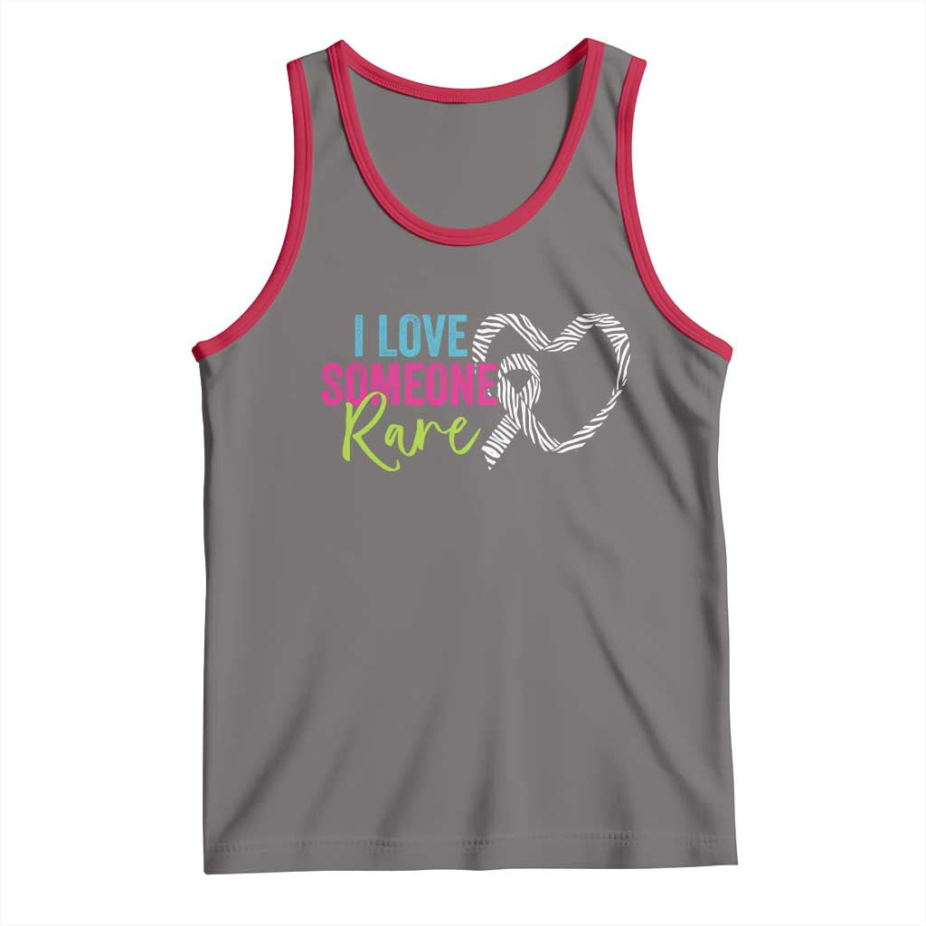 Rare Disease Awareness Tank Top I Love Someone Rare Zebra Ribbon