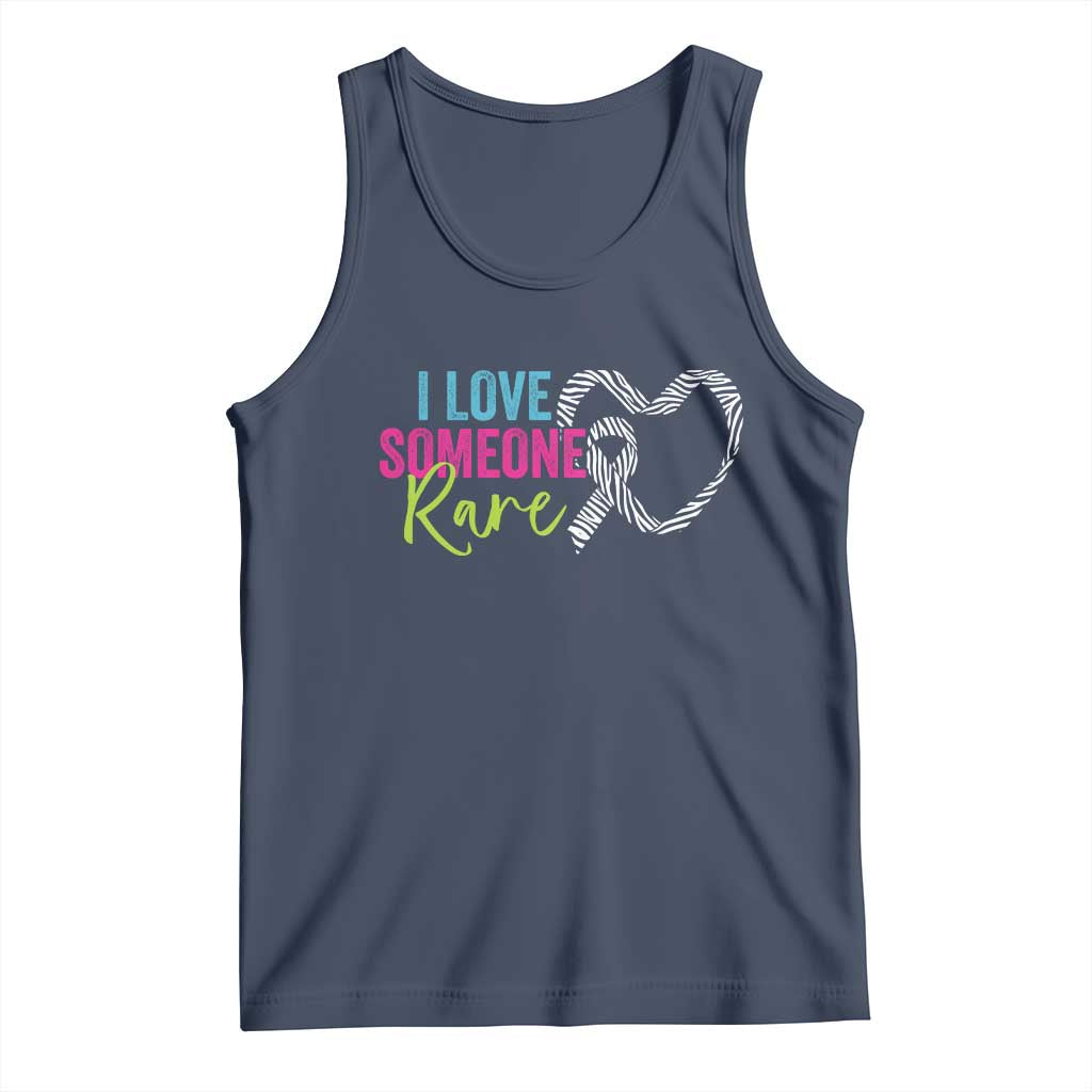 Rare Disease Awareness Tank Top I Love Someone Rare Zebra Ribbon