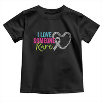 Rare Disease Awareness Toddler T Shirt I Love Someone Rare Zebra Ribbon