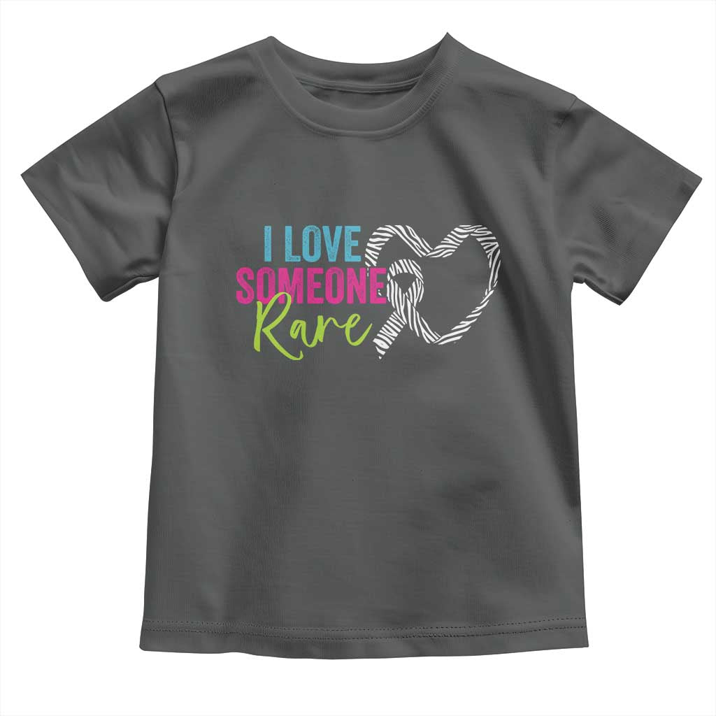 Rare Disease Awareness Toddler T Shirt I Love Someone Rare Zebra Ribbon