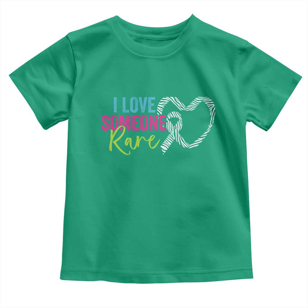 Rare Disease Awareness Toddler T Shirt I Love Someone Rare Zebra Ribbon
