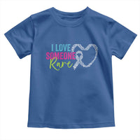 Rare Disease Awareness Toddler T Shirt I Love Someone Rare Zebra Ribbon