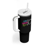 Rare Disease Awareness Tumbler With Handle I Love Someone Rare Zebra Ribbon