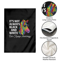 Rare Disease Awareness Garden Flag It Is Not Always Black And White Colorful Zebra