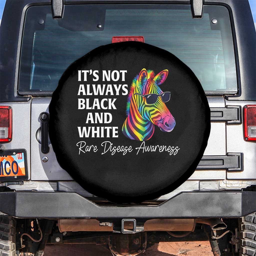 Rare Disease Awareness Spare Tire Cover It Is Not Always Black And White Colorful Zebra