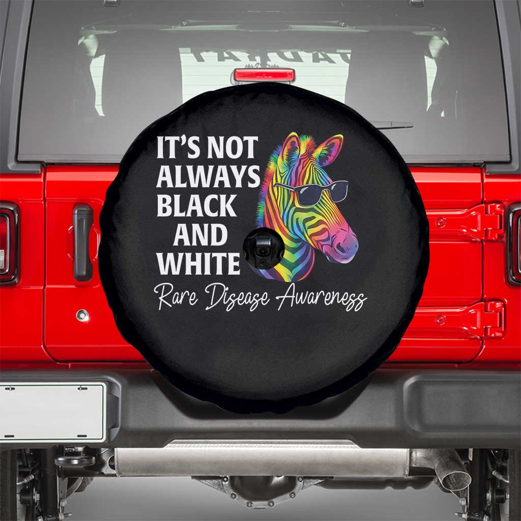 Rare Disease Awareness Spare Tire Cover It Is Not Always Black And White Colorful Zebra
