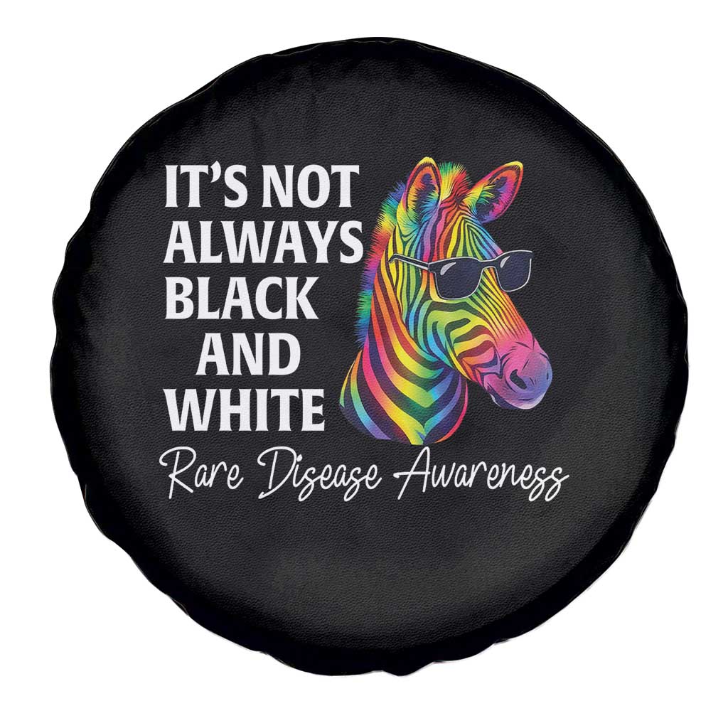 Rare Disease Awareness Spare Tire Cover It Is Not Always Black And White Colorful Zebra