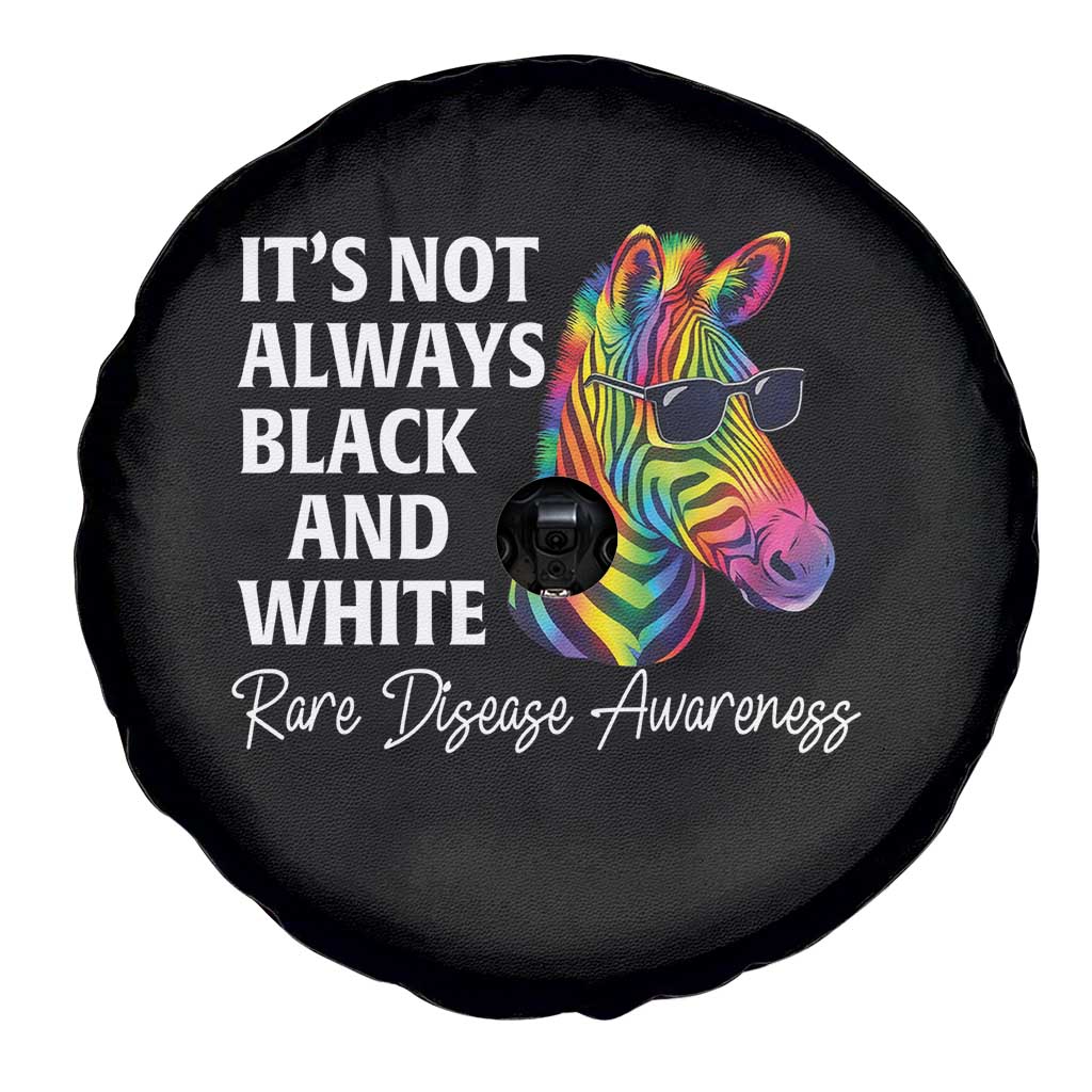 Rare Disease Awareness Spare Tire Cover It Is Not Always Black And White Colorful Zebra