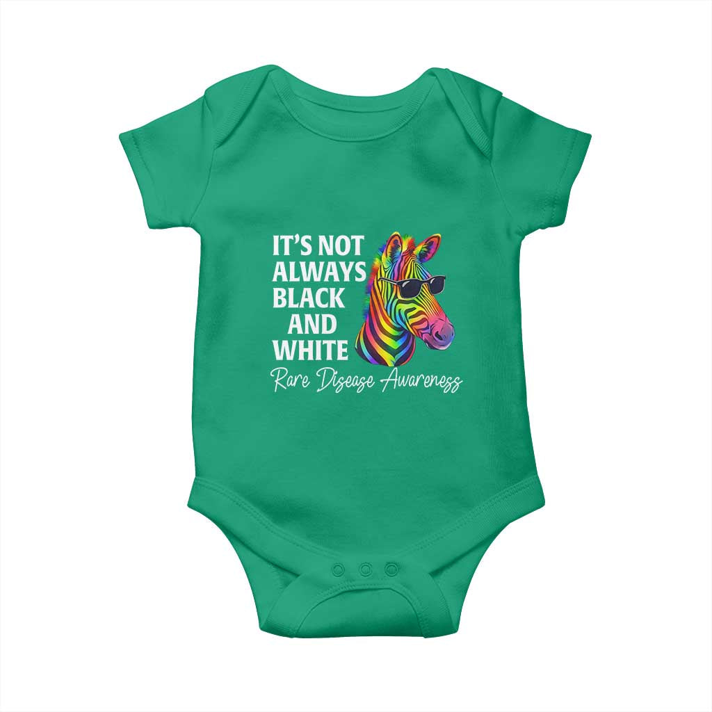 Rare Disease Awareness Baby Onesie It Is Not Always Black And White Colorful Zebra