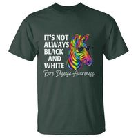 Rare Disease Awareness T Shirt It Is Not Always Black And White Colorful Zebra