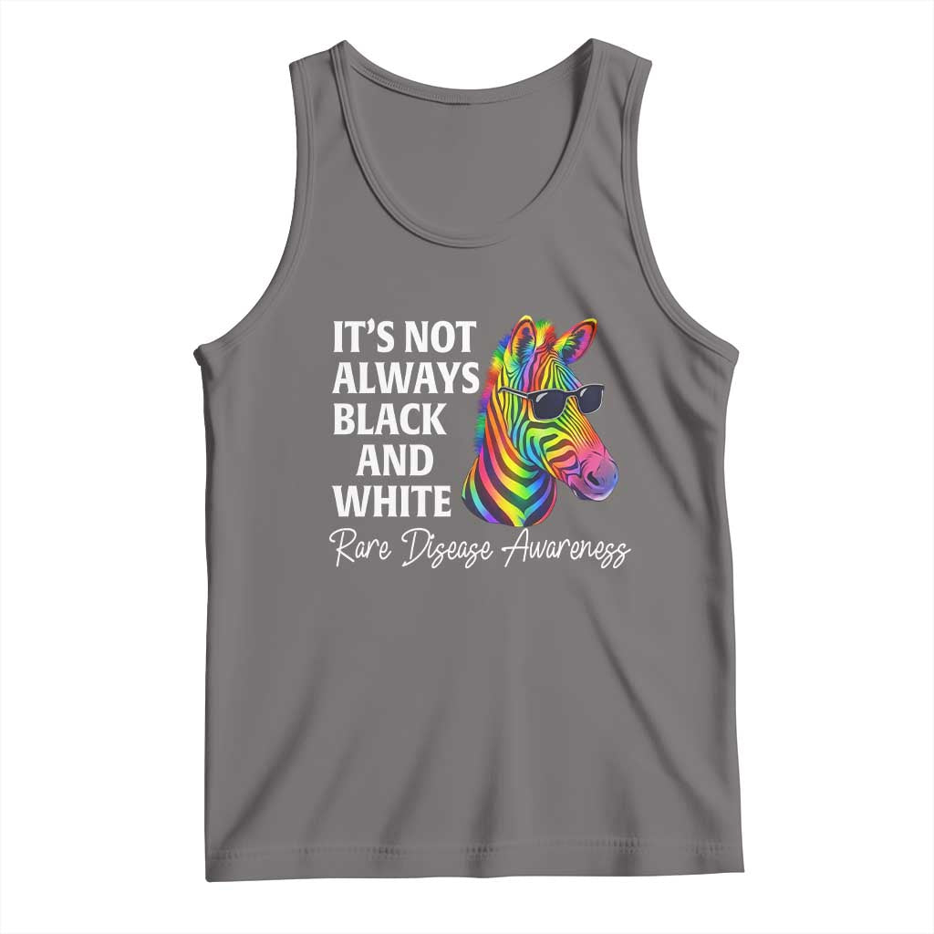 Rare Disease Awareness Tank Top It Is Not Always Black And White Colorful Zebra