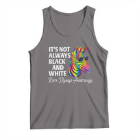 Rare Disease Awareness Tank Top It Is Not Always Black And White Colorful Zebra