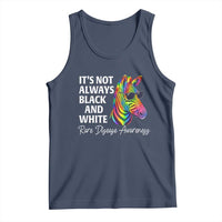 Rare Disease Awareness Tank Top It Is Not Always Black And White Colorful Zebra