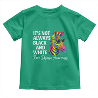 Rare Disease Awareness Toddler T Shirt It Is Not Always Black And White Colorful Zebra