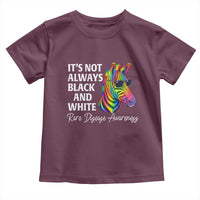 Rare Disease Awareness Toddler T Shirt It Is Not Always Black And White Colorful Zebra