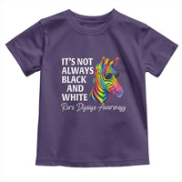 Rare Disease Awareness Toddler T Shirt It Is Not Always Black And White Colorful Zebra