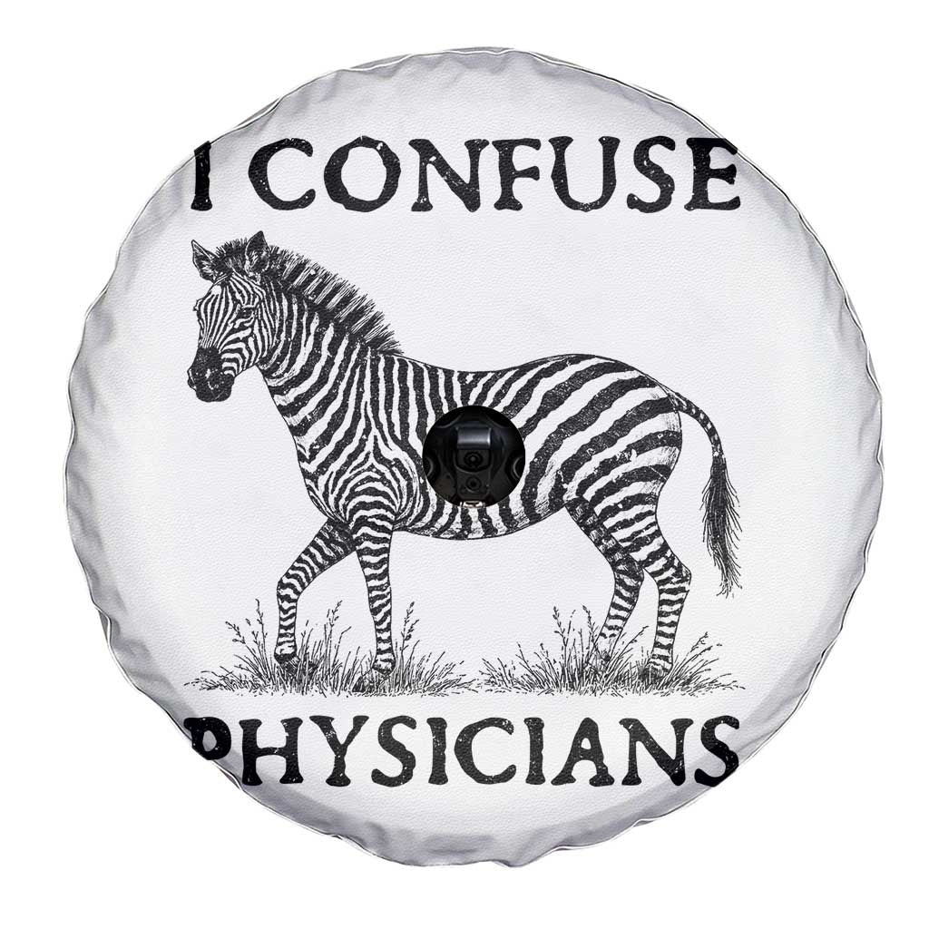 I Confuse Physicians Rare Disease Awareness Spare Tire Cover Funny Zebra