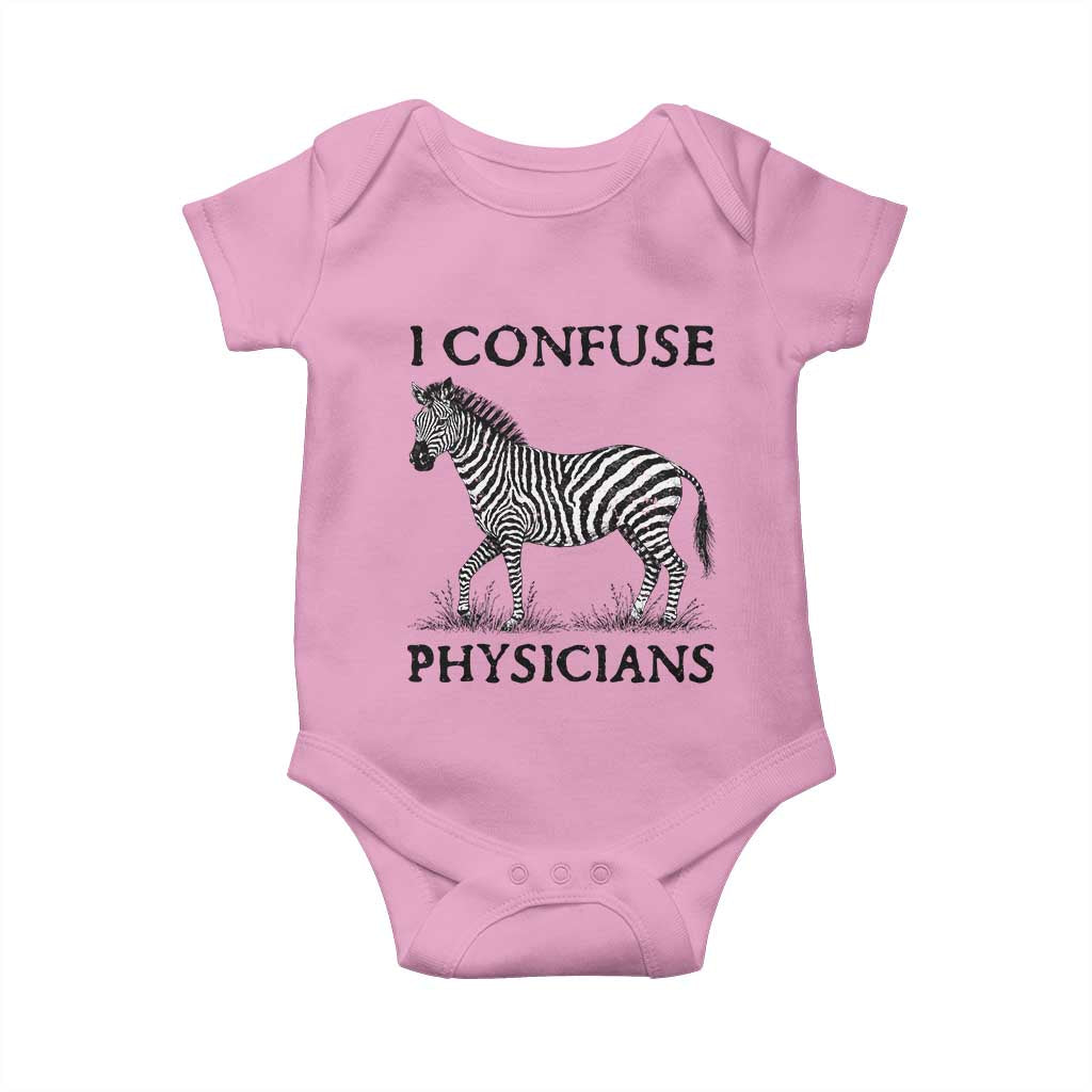 I Confuse Physicians Rare Disease Awareness Baby Onesie Funny Zebra