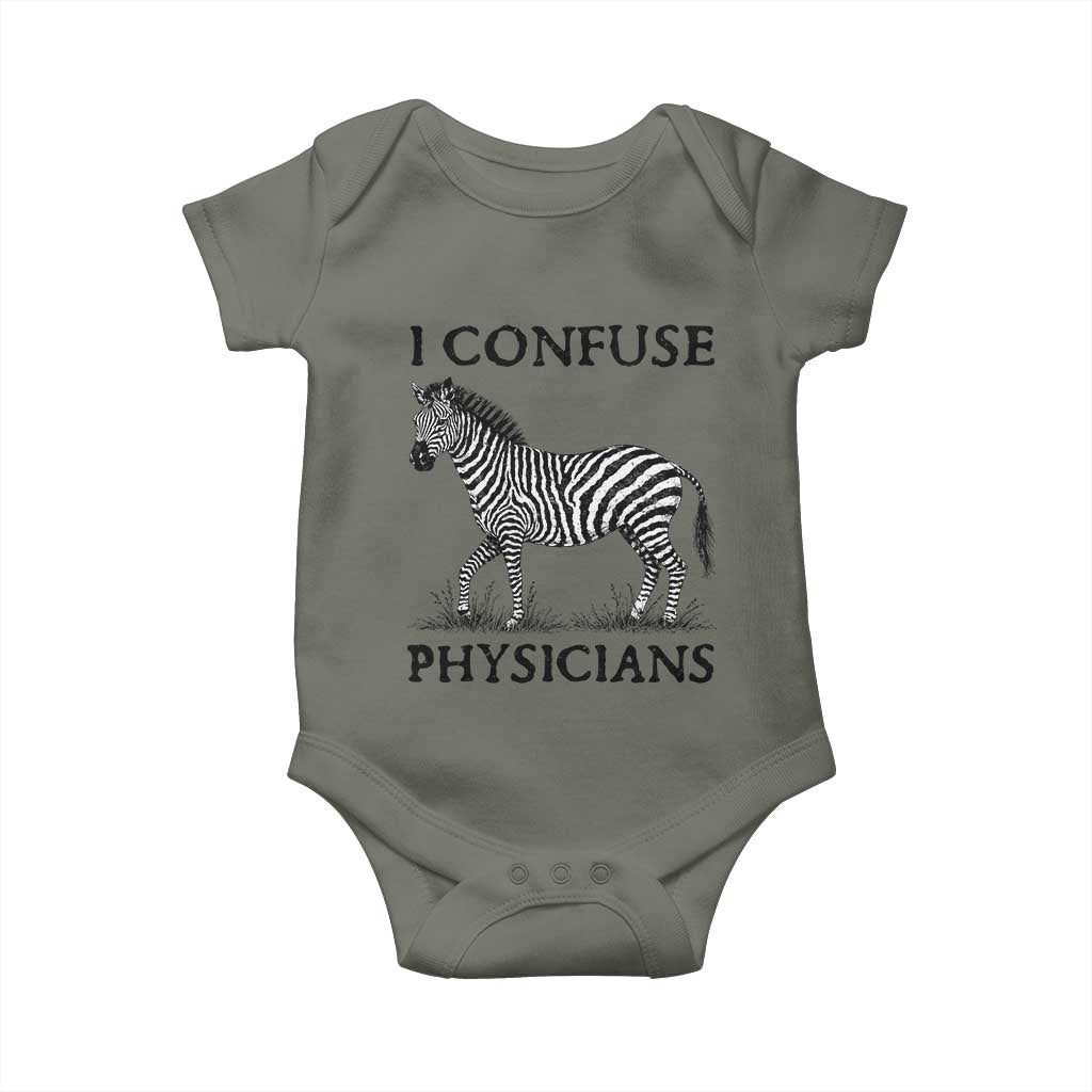 I Confuse Physicians Rare Disease Awareness Baby Onesie Funny Zebra