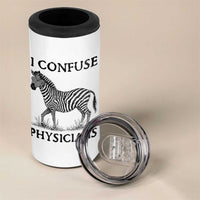 I Confuse Physicians Rare Disease Awareness 4 in 1 Can Cooler Tumbler Funny Zebra