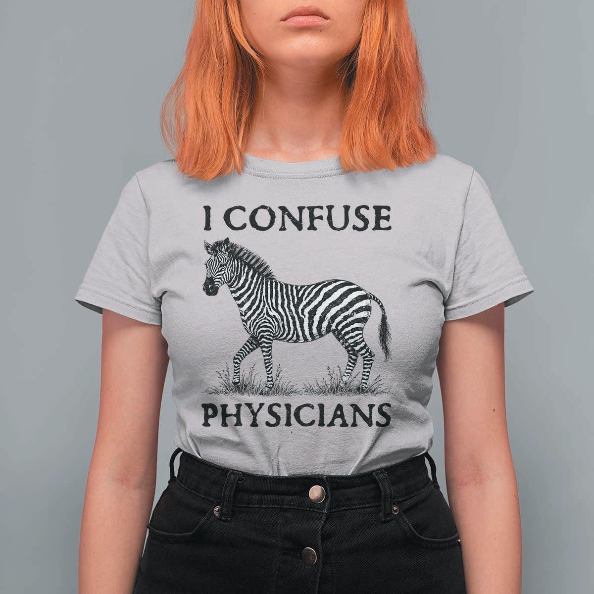 I Confuse Physicians Rare Disease Awareness T Shirt For Women Funny Zebra