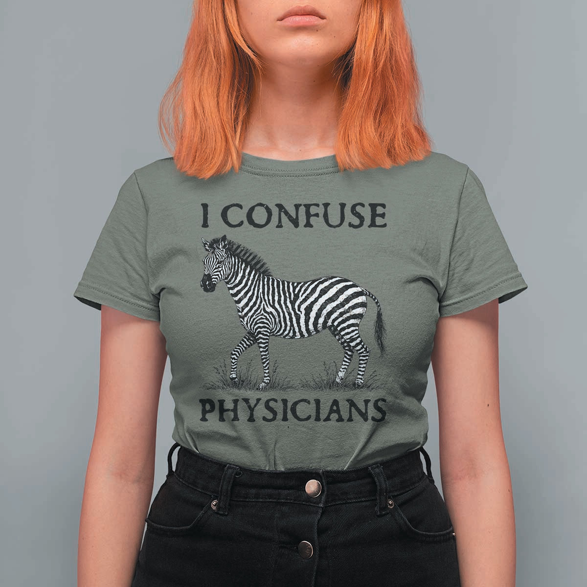 I Confuse Physicians Rare Disease Awareness T Shirt For Women Funny Zebra