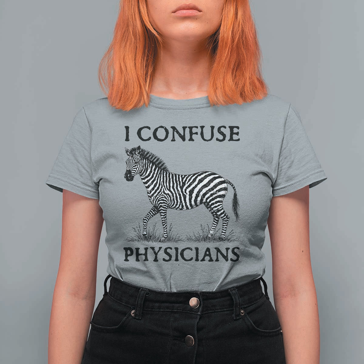 I Confuse Physicians Rare Disease Awareness T Shirt For Women Funny Zebra
