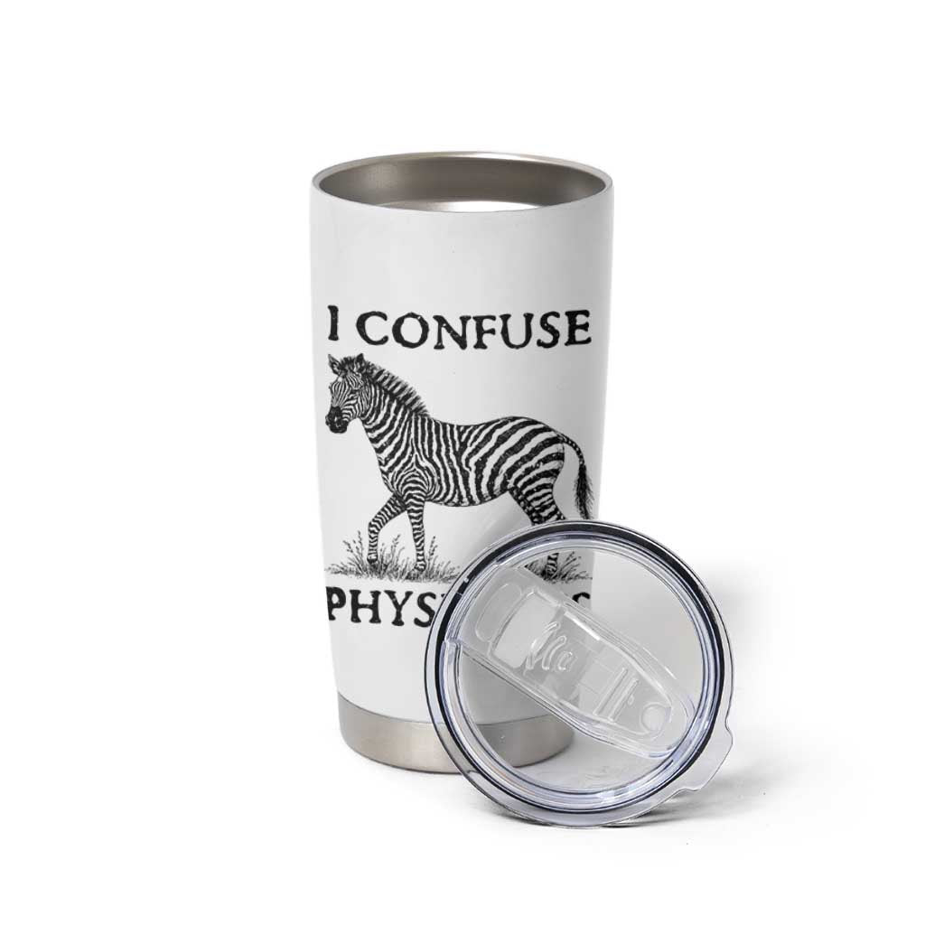 I Confuse Physicians Rare Disease Awareness Tumbler Cup Funny Zebra
