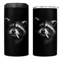 Funny Raccoon Smoking Cigarette Meme 4 in 1 Can Cooler Tumbler Trash Panda Face Y2K Graphic
