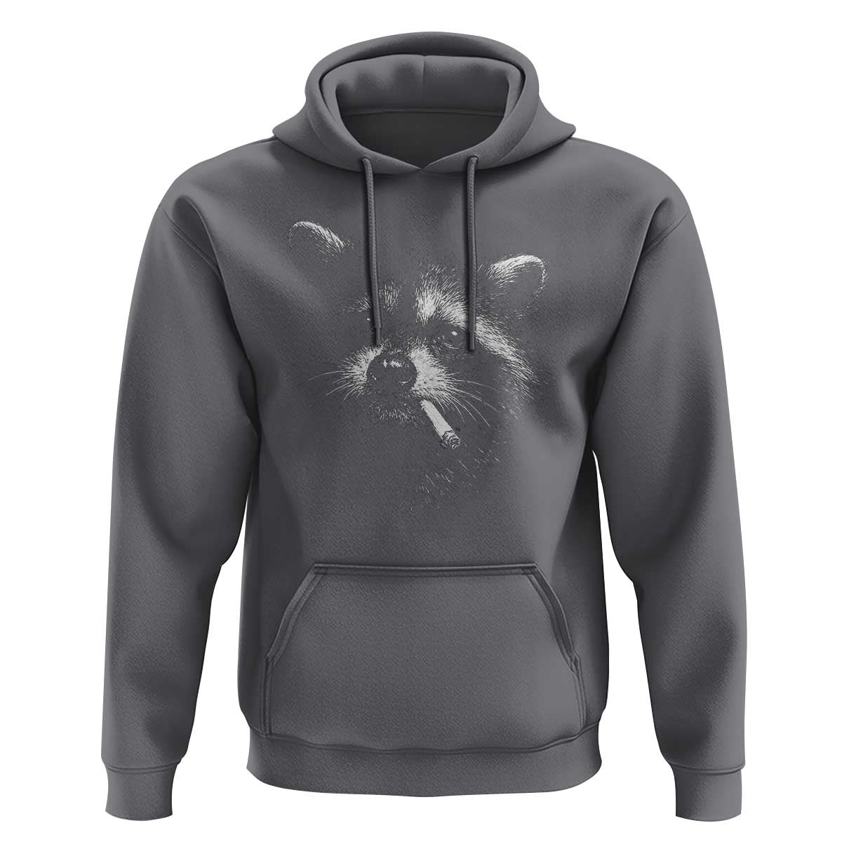 Funny Raccoon Smoking Cigarette Meme Hoodie Trash Panda Face Y2K Graphic