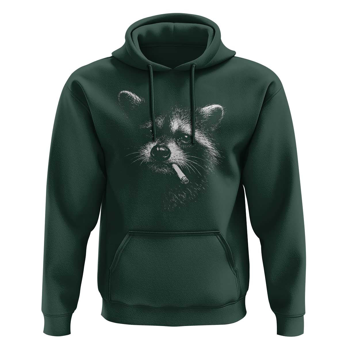 Funny Raccoon Smoking Cigarette Meme Hoodie Trash Panda Face Y2K Graphic