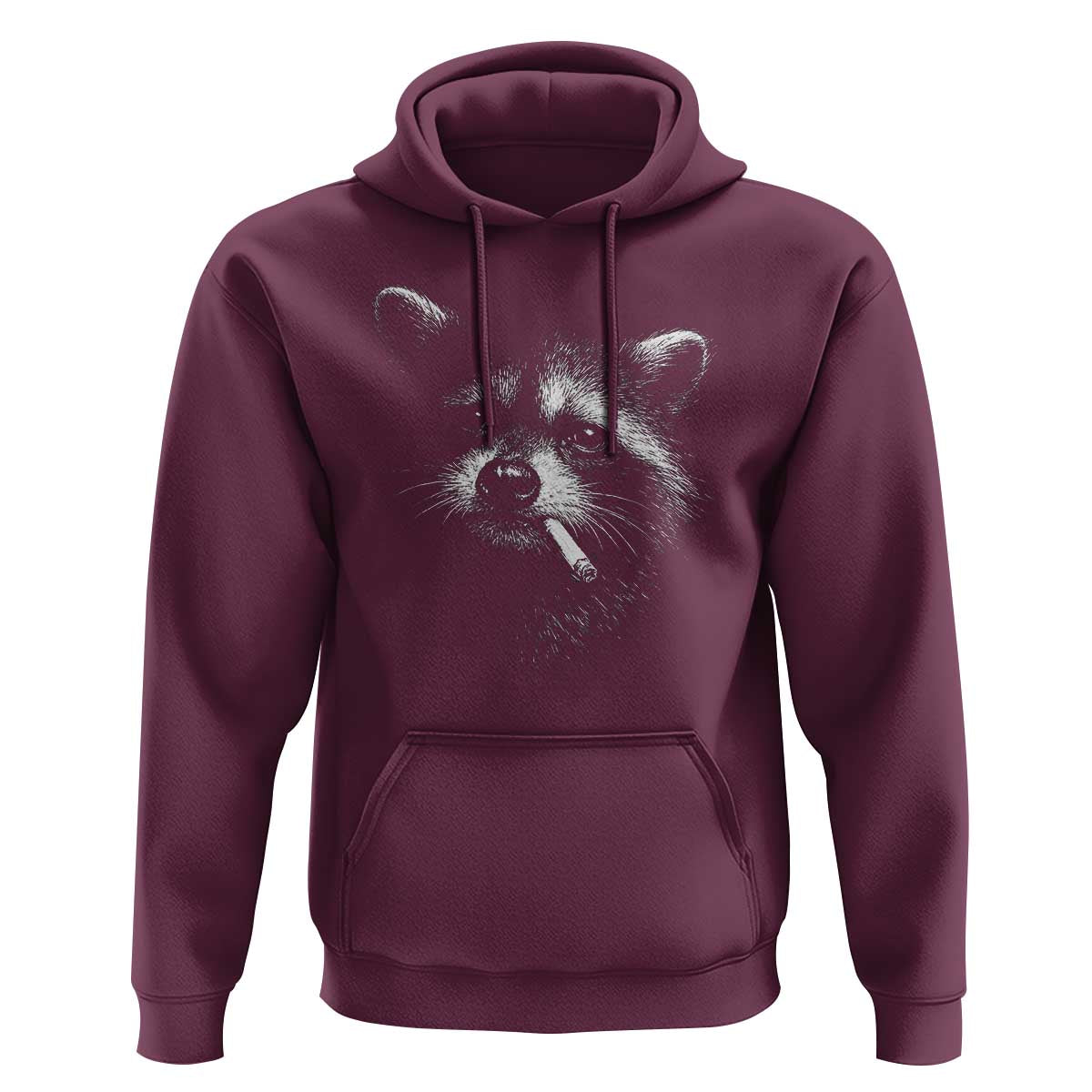 Funny Raccoon Smoking Cigarette Meme Hoodie Trash Panda Face Y2K Graphic