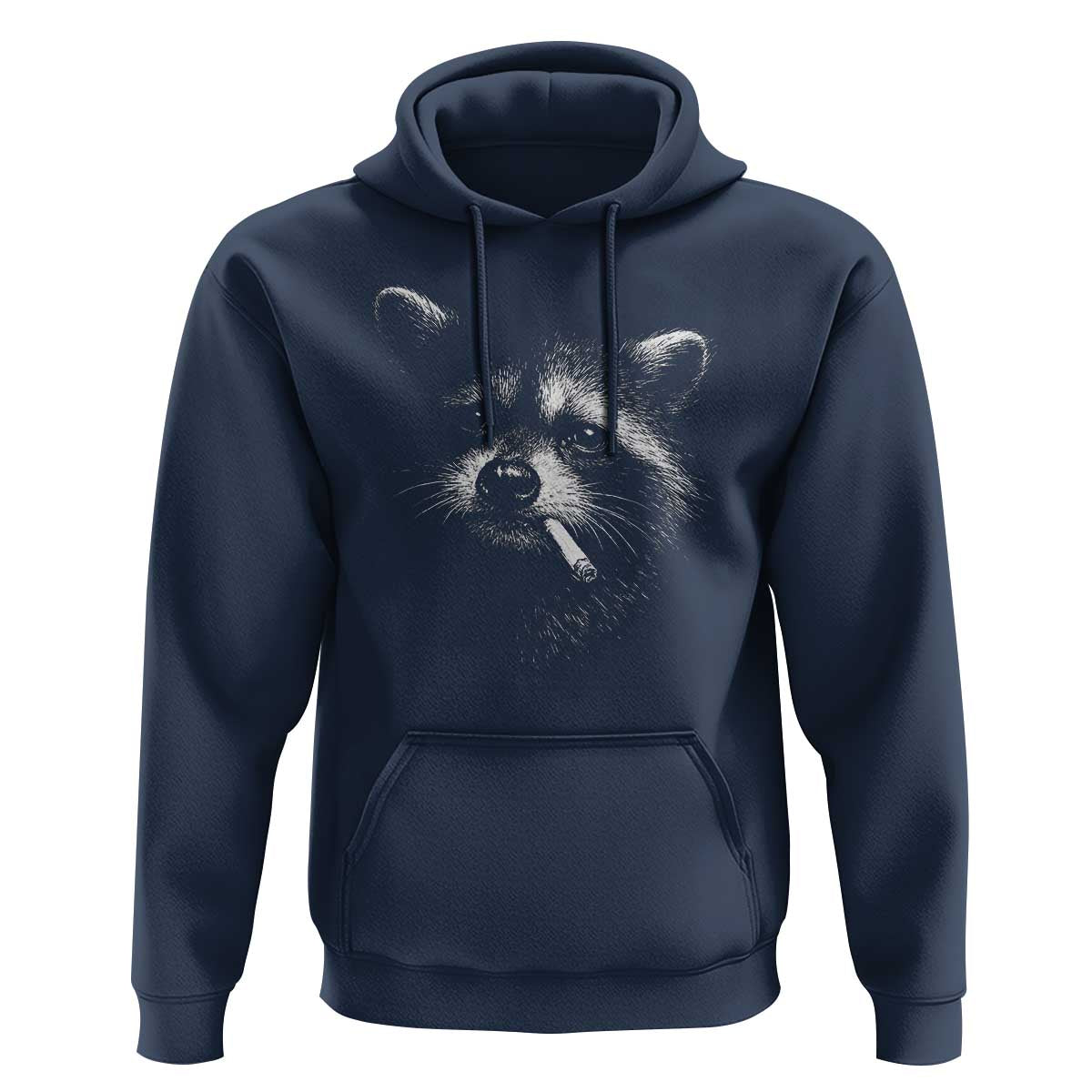 Funny Raccoon Smoking Cigarette Meme Hoodie Trash Panda Face Y2K Graphic