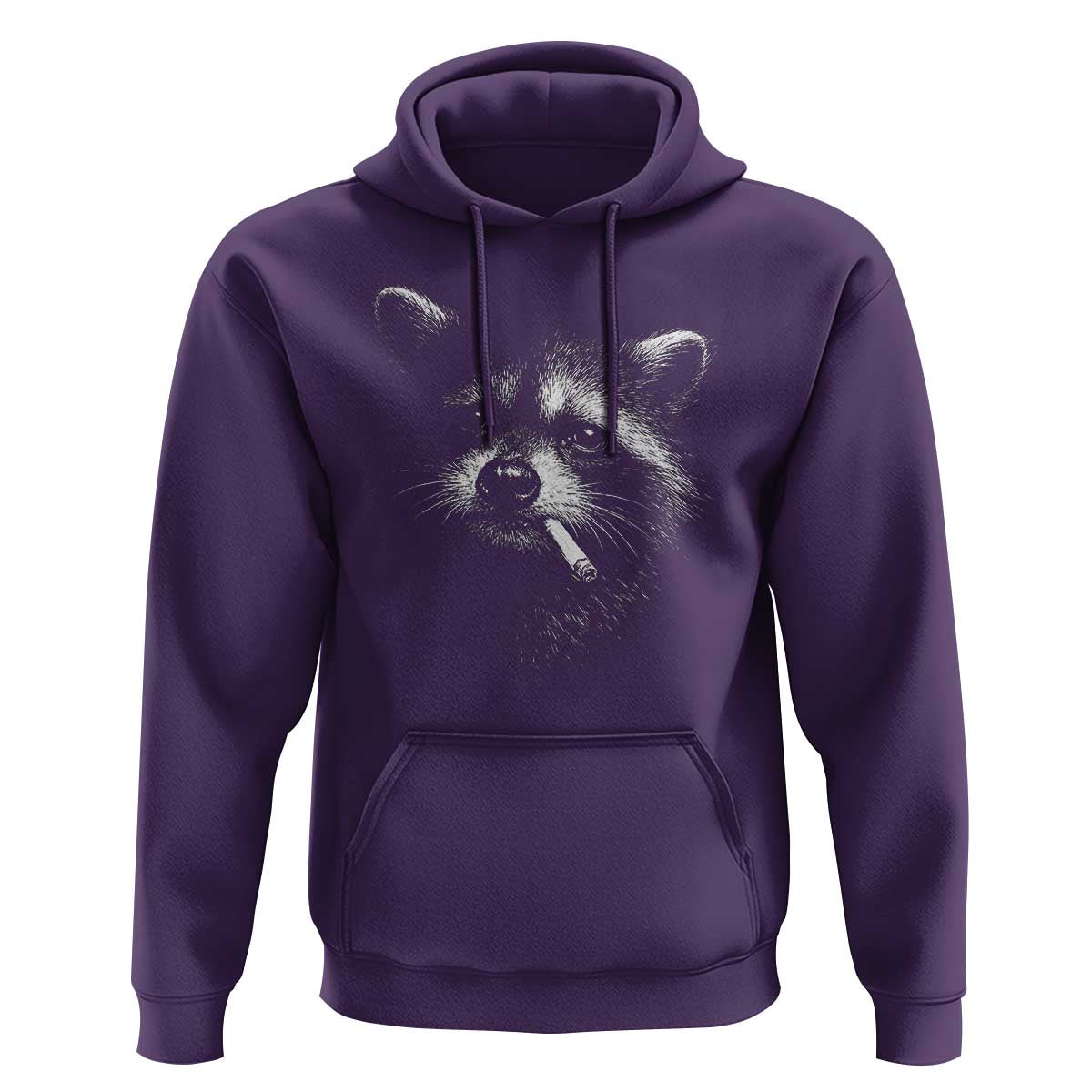 Funny Raccoon Smoking Cigarette Meme Hoodie Trash Panda Face Y2K Graphic