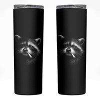 Funny Raccoon Smoking Cigarette Meme Skinny Tumbler Trash Panda Face Y2K Graphic