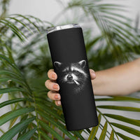 Funny Raccoon Smoking Cigarette Meme Skinny Tumbler Trash Panda Face Y2K Graphic