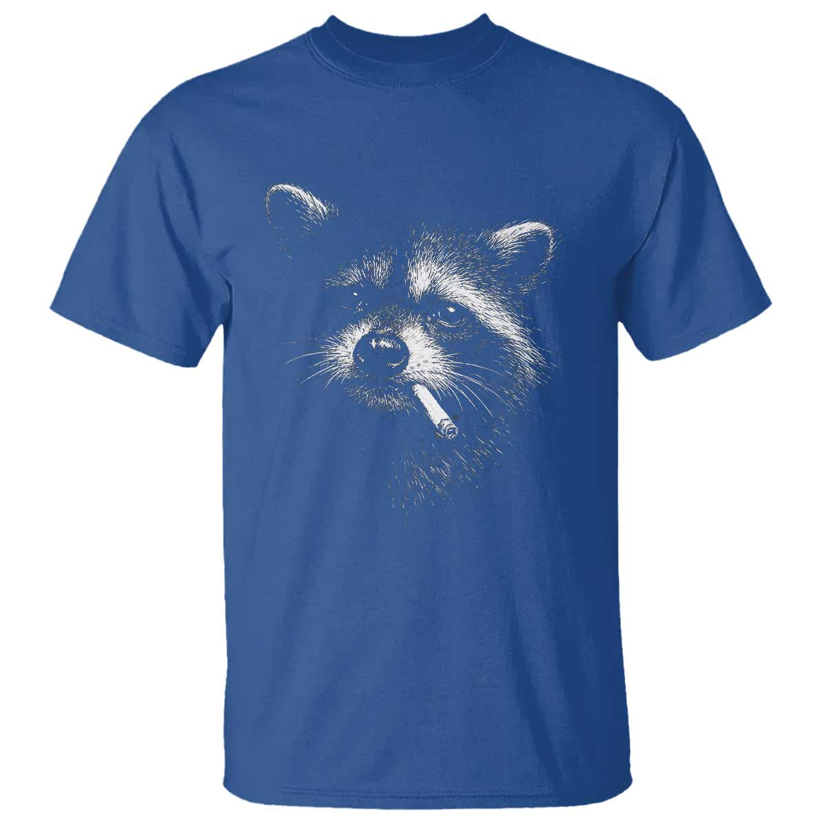 Funny Raccoon Smoking Cigarette Meme T Shirt Trash Panda Face Y2K Graphic