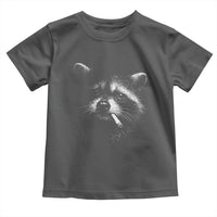 Funny Raccoon Smoking Cigarette Meme Toddler T Shirt Trash Panda Face Y2K Graphic