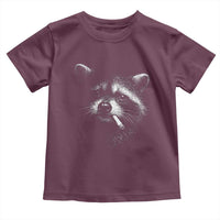 Funny Raccoon Smoking Cigarette Meme Toddler T Shirt Trash Panda Face Y2K Graphic