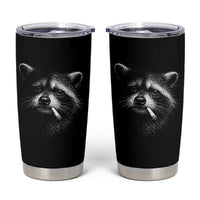 Funny Raccoon Smoking Cigarette Meme Tumbler Cup Trash Panda Face Y2K Graphic