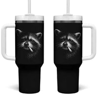 Funny Raccoon Smoking Cigarette Meme Tumbler With Handle Trash Panda Face Y2K Graphic